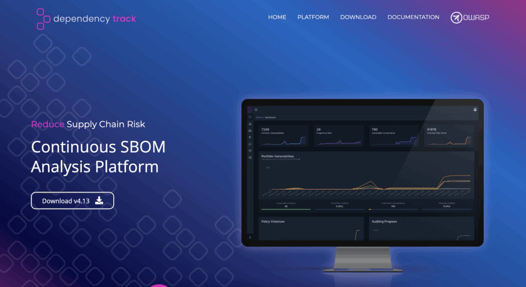 SBOM tools explained: Formats, use cases, and top solutions 5 OWASP Dependency Track MGMT
